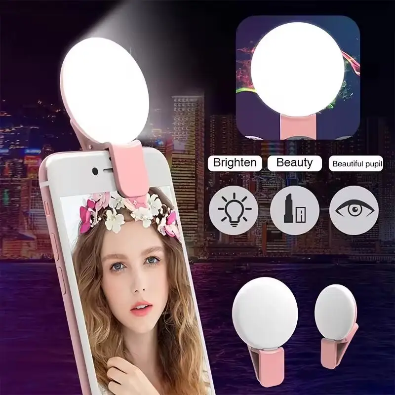 Photography Lighting Description - Portable Mini Selfie Ring Light LED
