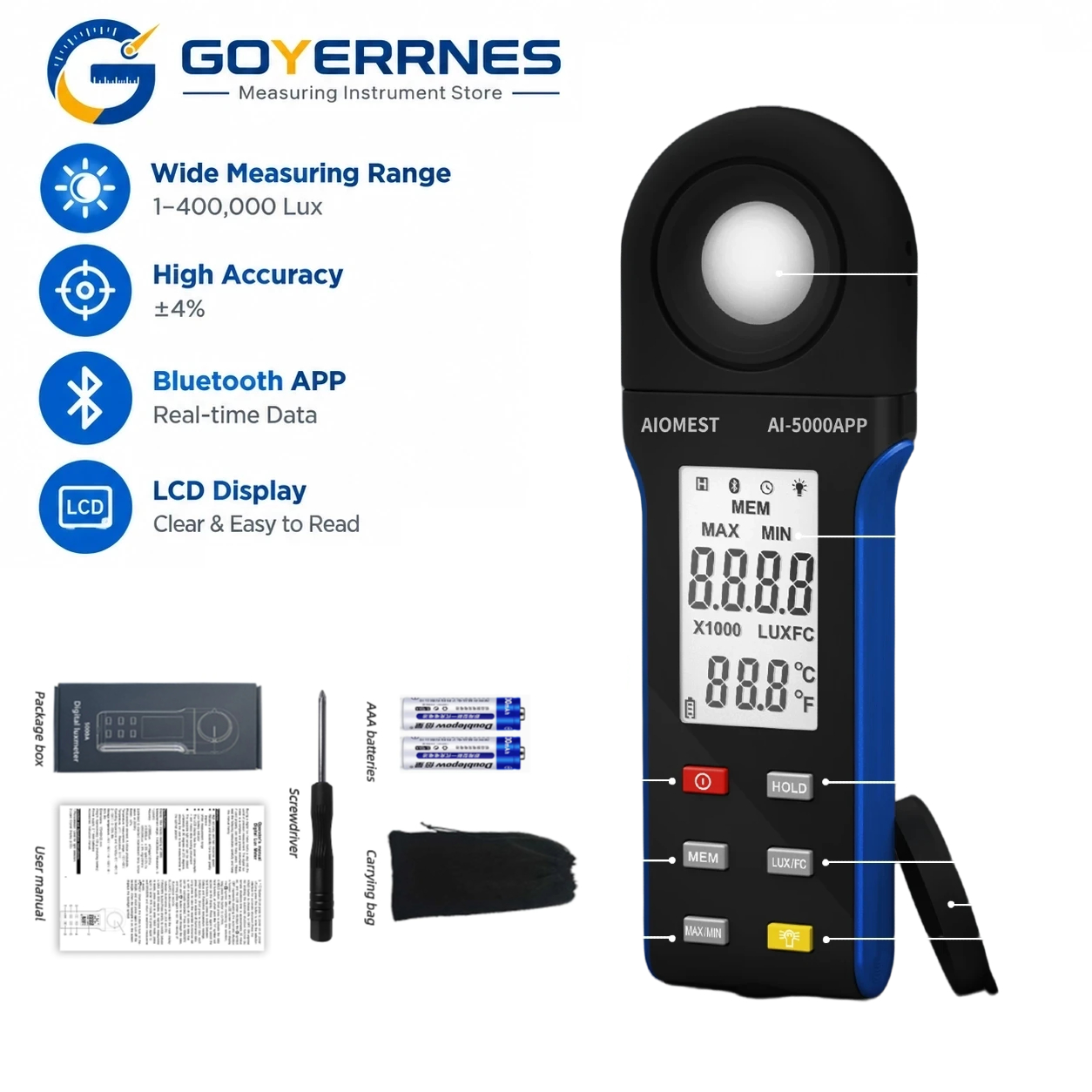 Digital Lux Meter 1-400000Lux  - Photography Lighting Meter review and price