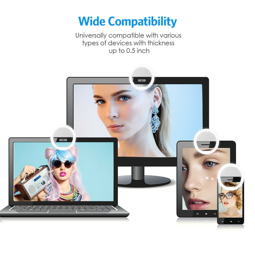 USB Rechargeable LED Selfie Ri - Photography Lighting Description review and price