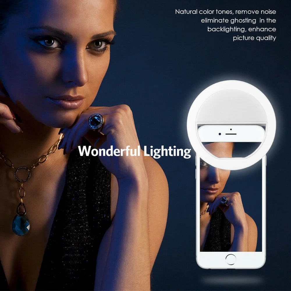 USB Rechargeable LED Selfie Ri - Photography Lighting Description review and price
