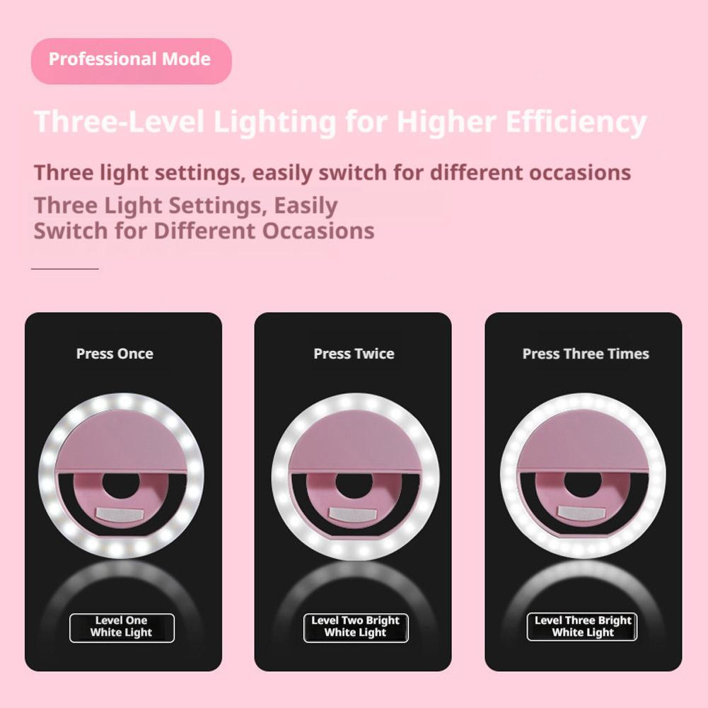 Clip On Selfie Ring Light Rech - Photography Lighting Description review and price