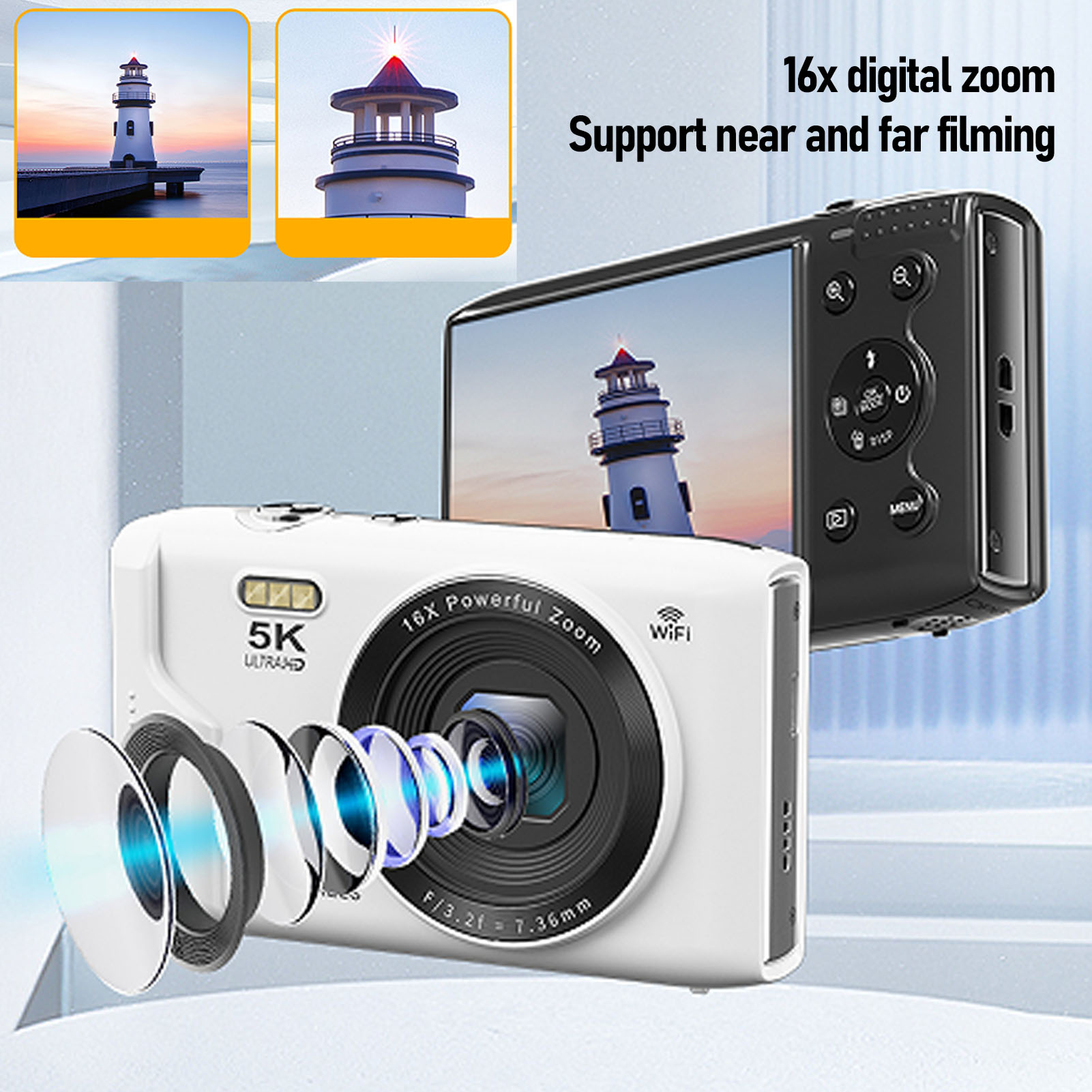5K Digital Camera 72MP 16X Zoo - Photography Lighting For Beginners review and price