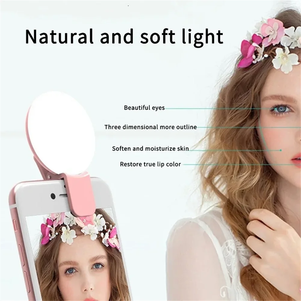 Portable Mini Selfie Ring Ligh - Photography Lighting Description review and price