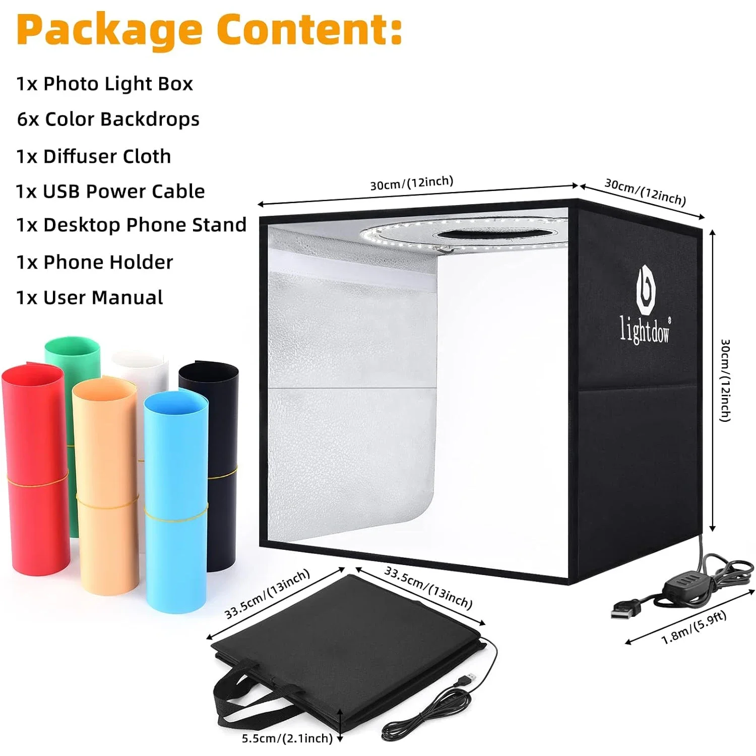 Lightdow Dimmable Photo Box LE - Photography Lighting Kit Portable review and price